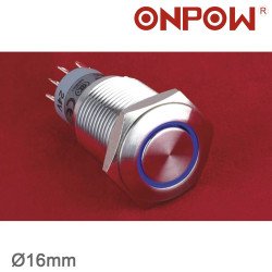16mm Metal LED'li Kalıcı Buton IP67 LAS2-GQH-11ZE 16mm Metal LED'li Kalıcı Buton IP67 LAS2-GQH-11ZE