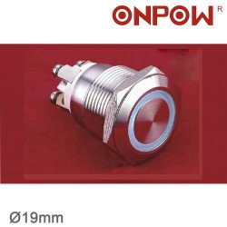 19mm Metal LED'li Buton Yaylı IP67 19mm Metal LED'li Buton Yaylı IP67