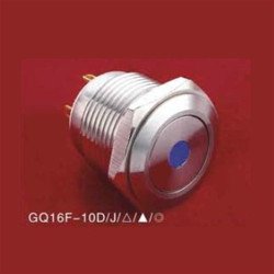 16mm Metal NOKTA LED'li Yaylı Buton IP65 GQ16F-10D 16mm Metal NOKTA LED'li Yaylı Buton IP65 GQ16F-10D