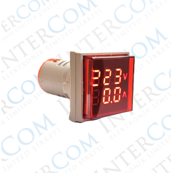 AD22-22VAS 22mm Dijital Volt-Ampermetre Kare AD22-22VAS 22mm Dijital Volt-Ampermetre Kare